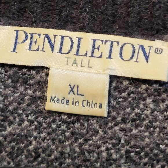 Pendleton 100% Merino Wool Size Large Zippered Sweater size Tall XL - Picture 5 of 5